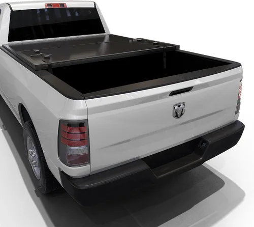 Vista 2 de Toptiny Cubierta rígida plegable para caja de camioneta, HTF081, compatible con Dodge Ram 1500 (2002-2026), 2500 y 3500 (2003-2026) caja de 8 pies