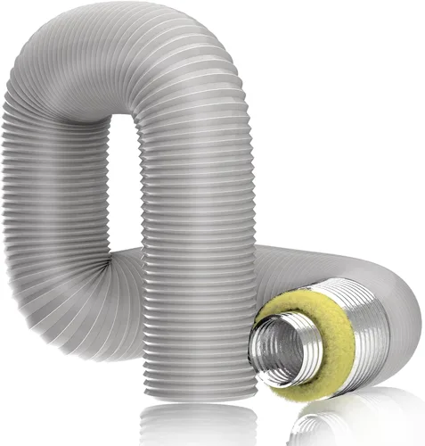 Vista 9 de Hon&Guan Conducto Flexible Aislado de 4 Pulgadas - Manguera de Protección de Cuatro Capas de Servicio Pesado Reductor de Ruido de 4 Pies, Conducto