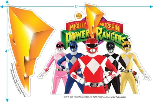 Vista 4 de Popfunk Camiseta y calcomanías clásicas Power Rangers Unite