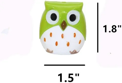 Vista 2 de Sacapuntas de doble agujero, diseño de animales de dibujos animados, búho, cuchillo creativo kawaii, suministros escolares, manual grande, accesorio