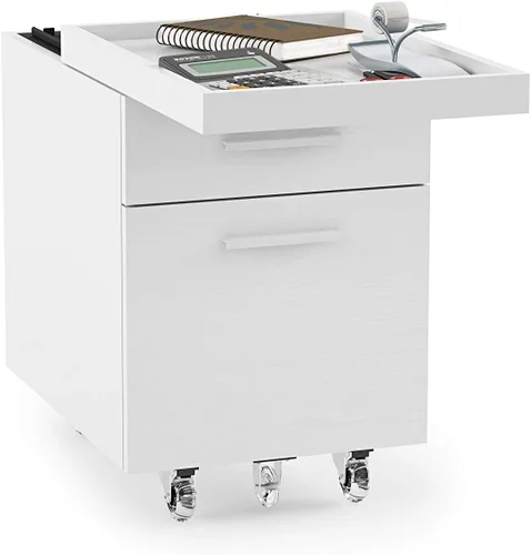 Vista 5 de BDI Furniture Centro 6407 - Archivador con 2 cajones, armario de almacenamiento debajo del escritorio para el hogar u oficina con cajón de archivos