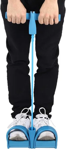 Vista 4 de Banda de pedal, 2 tubos para fitness, para yoga, ejercitador, entrenamiento multifunción, cuerda de tensión para cuerpo X, abdomen, cintura, brazo