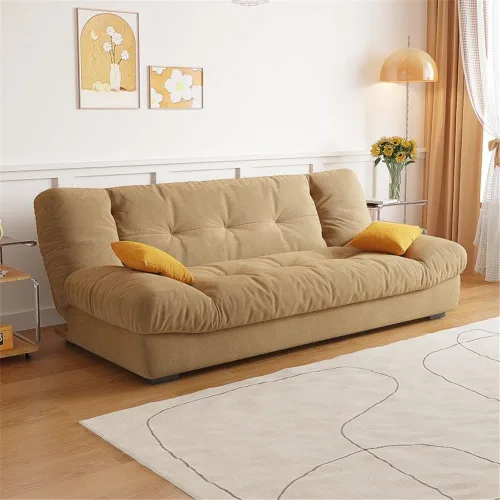 Vista 12 de Sofá futón extraíble resistente a desgarros, sofá futón convertible estilo moderno y simple con respaldo acolchado para sala de estar, apartamento