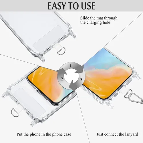 Vista 6 de Cordón de macramé bohemio para teléfono, correa ajustable para tarjeta de identificación para teléfono celular, cordón con lengüeta de sujeción