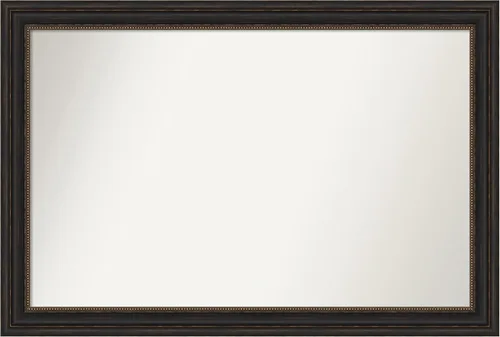Vista 490 de Amanti Art Espejo de pared personalizado no biselado (25 x 25 pulgadas), marco de bronce acentuado, varios tamaños personalizados, espejo de baño