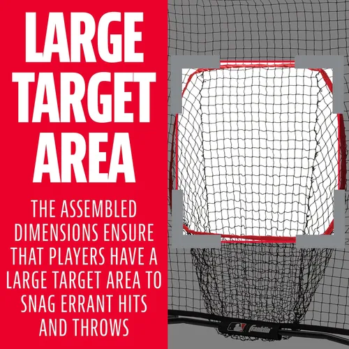 Vista 5 de Franklin Sports MLB Flexpro Baseball + Softball Net - 7' x 7' & 5' x 5' Travel Training Nets for Batting Practice, Pitching + Hitting