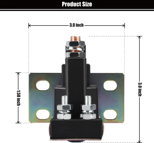 Vista 4 de EZGO TXT - Solenoide de 14 V y 4 terminales, se adapta al carrito de golf de gas EZGO TXT, OEM # 27153-G01, 27153G01, 612813