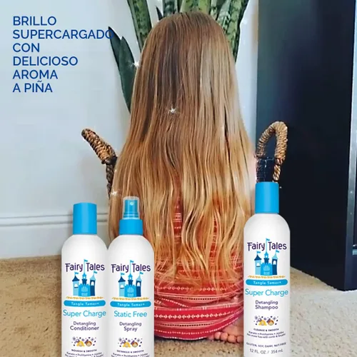Vista 7 de Fairy Tales Tangle Tamer Super Charge - Acondicionador desenredante para niños, sin parabenos, sin sulfatos, sin gluten, sin nueces, 12 onzas