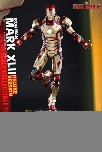 Vista 6 de Hot Toys Marvel Iron Man 3 Iron Man Mark XLII Figura de escala de 1/4 cuarto (versión de lujo)