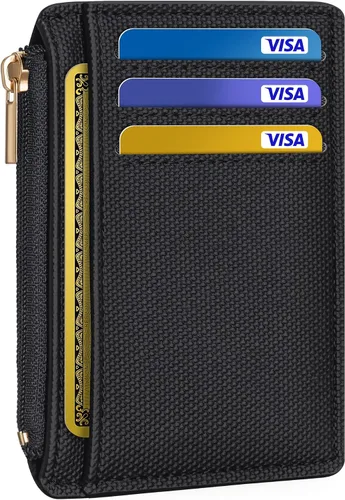 Vista 14 de Tipmile Cartera para tarjetas de crédito para mujer, pequeña funda delgada Muerciélagos