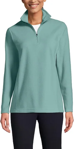 Vista 14 de Lands' End - Sudadera de vellón con cremallera de un cuarto, para todo tipo de clima Camello claro/marrón jengibre rico