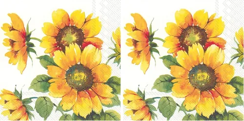 Vista 3 de IHR Ideal Home Range - Servilletas desechables de 3 capas de papel para fiestas, 5 x 5 pulgadas, girasoles coloridos, 20