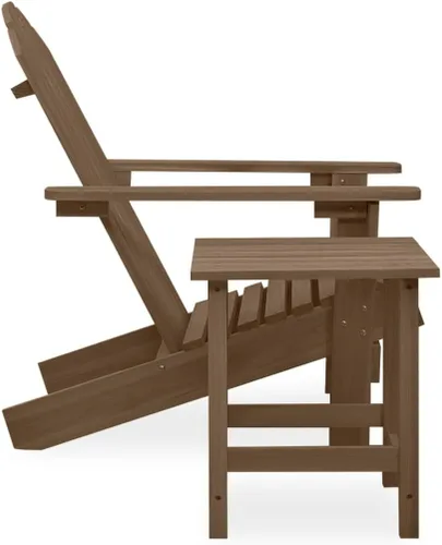 Vista 3 de Garden Chair Brown Solid Fir Wood 27.4 x 34.1 x 35.2 in Ergonomic Chic Outdoor Furnishings Outdoor Furniture Set Patio Furniture Set Outdoor Chair
