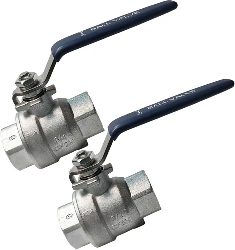 Vista 10 de Válvula de bola de acero inoxidable 316 de 1 pulgada hembra a macho, 2 piezas con rosca NPT de puerto completo, 1000 WOG, válvula de cierre