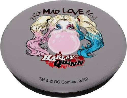 Vista 2 de Harley Quinn Mad Love PopSockets - Agarre y soporte para teléfonos y tabletas, Negro