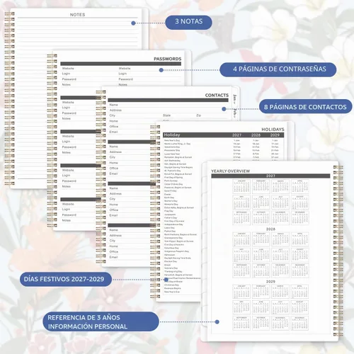 Vista 5 de 2027-2028 Monthly Planner – 2-Year Planner 2027-2028, Jan. 2027 – Dec. 2028
