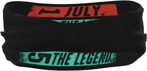 Vista 5 de July The Man The Myth The Legend 1975 Headband for Men Women Sports Sweatband for Fitness Exercise Moisture Wicking Running Yoga Hairbands