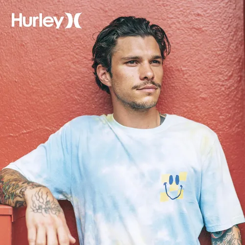 Vista 5 de Hurley Camiseta estampada lavada para hombre