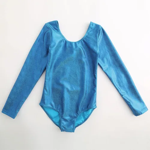 Vista 30 de AFAVOM Leotardos de gimnasia para niñas, leotardos de manga larga para niñas, brillantes y brillantes, para gimnasia, traje de ballet y danza