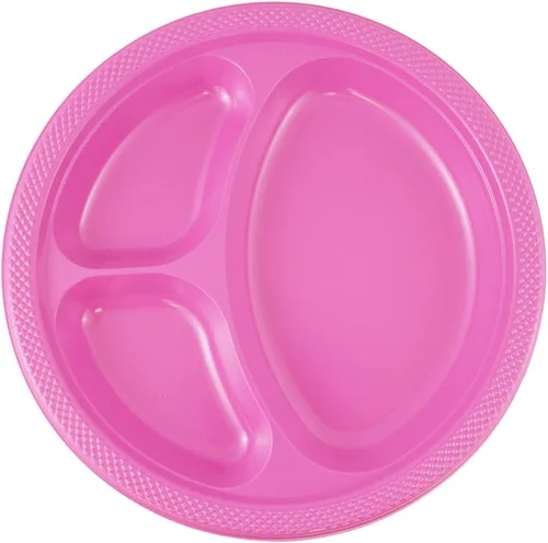 Vista 42 de Platos para fiesta de plástico redondos y cuadrados colorido de 7, 8, y 9 pulgadas, 10/20 platos por paquete, Negro