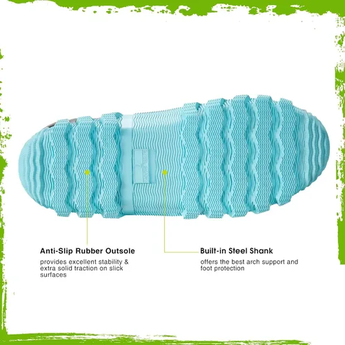 Vista 4 de TIDEWE Botas de goma para mujer, botas de lluvia aisladas de neopreno de 0.217in con vástago de acero, botas de caza impermeables de media