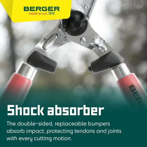 Vista 5 de BERGER Tijeras de setos – Cortapelos profesionales de 23.6 pulgadas con cuchillas de acero cromado autoafilables, longitud de corte de 9.25