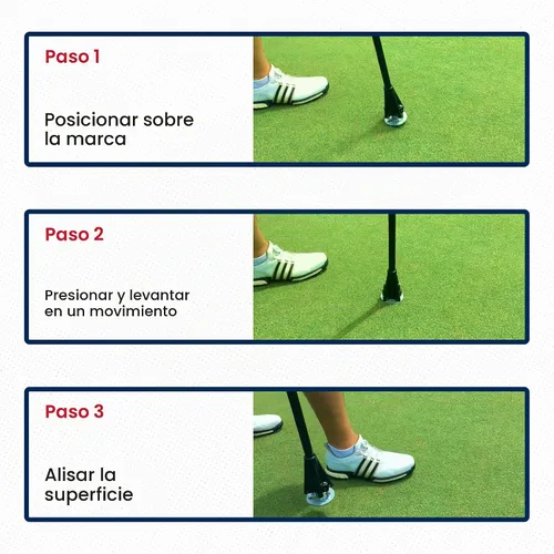 Vista 4 de Standard Golf Company Greenskeeper - Herramienta de reparación de marcas de pelotas – Restaura sin esfuerzo las divisiones en el verde con mango