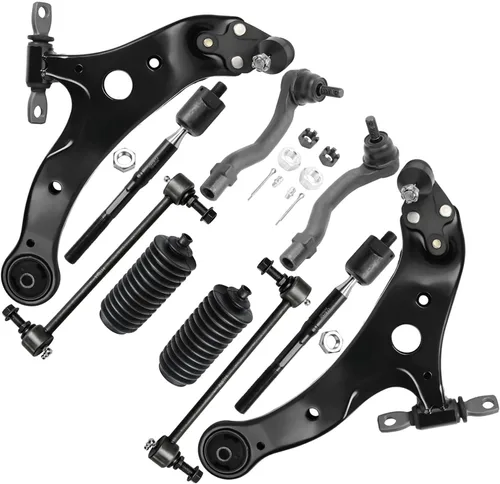 Vista 48 de Detroit Axle - Kit de suspensión delantera de 10 piezas para Jeep 2002-2004