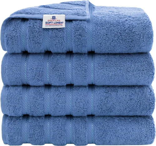 Vista 31 de American Soft Linen - Juego de toallas de 3 piezas, 1 toalla de baño, 1 toalla de mano y 1 toalla pequeña, 100% algodón turco para baño, juego