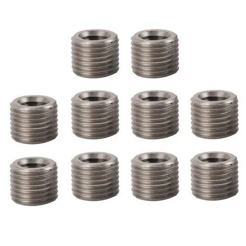 Vista 30 de 10 piezas de inserción de rosca autorroscante, tuerca reductora de acero inoxidable de 0.236 in hembra M3x0.0.197 in macho M5x0.0.315 in