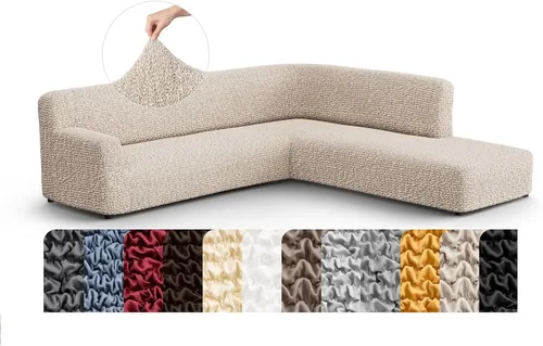Vista 11 de PAULATO BY GA.I.CO. Funda de Sofá Seccional - Funda para Sofá en Forma de L con Chaise - Fundas Lavables para Sofá Esquinero - Funda Elástica