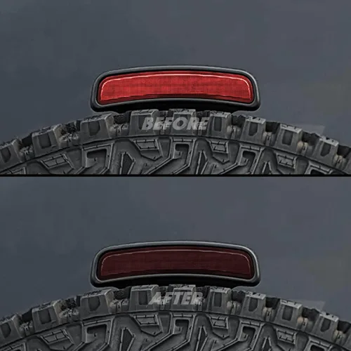 Vista 5 de SlickMod Tinte de humo de vinilo precortado para luz trasera Ford Bronco 2021-2023 (20% humo oscuro, 1. luz trasera)