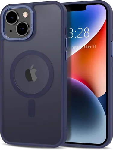 Vista 131 de Anuck - Funda magnética para iPhone 11 compatible con MagSafe, carcasa trasera mate translúcida dura, borde de TPU, delgada, resistente a impactos