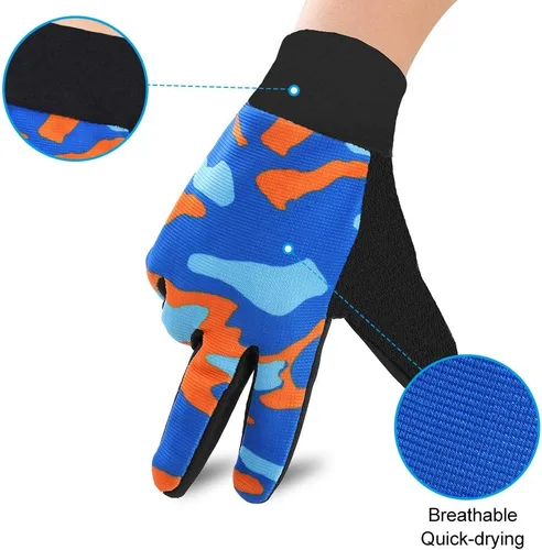 Vista 4 de Accmor Guantes de ciclismo para niños, guantes de pesca para niños de 4 a 10 años, guantes deportivos para niños y niñas, transpirables
