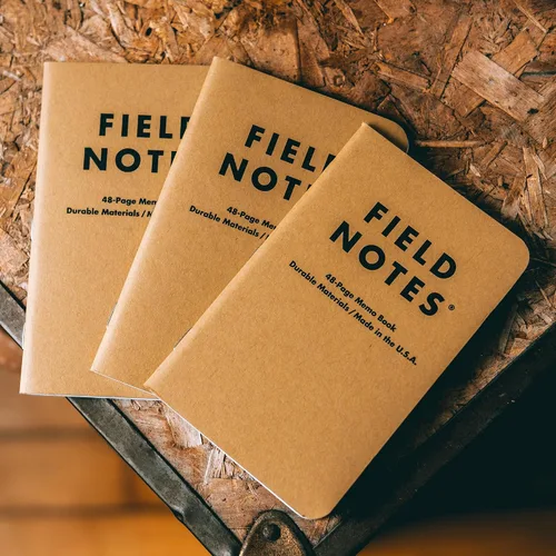 Vista 6 de Field Notes: Paquete Original de Kraft de 3 - Papel Mixto (1 Gráfico/Cuadrícula, 1 Rayado/Lineado, 1 Liso/Blanco) Cuadernos de Notas - Cuadernos