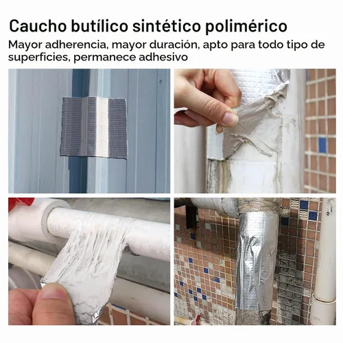 Vista 7 de BOMEI PACK Cinta de butilo, impermeable de 0.059 in x 8 pulgadas de ancho x 16.4 pies de largo, reparación de fugas multiusos para sellado de barcos