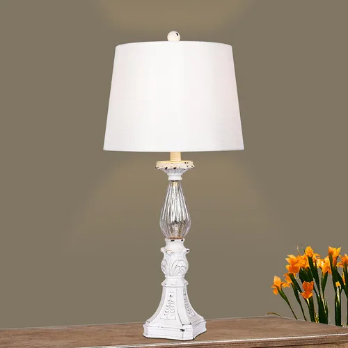 Vista 2 de Martin Richard W-6247 Fangio Lighting, vidrio blanco antiguo/mercurio, 30 pulgadas