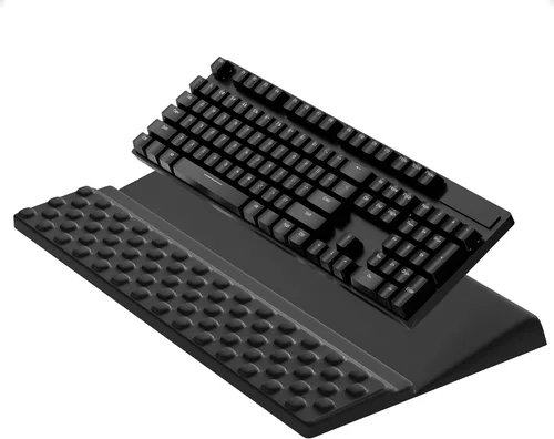Vista 28 de Ospelelf Almohadilla para reposamuñecas para teclado, cómodo soporte ergonómico para teclado, accesorios de escritorio de oficina, artículos Anémona