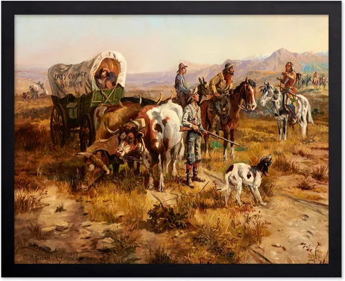 Vista 33 de Poster Master Póster vintage de The Lookout, estampado retro de vaquero, arte occidental, arte del salvaje oeste, arte de equitación, regalo
