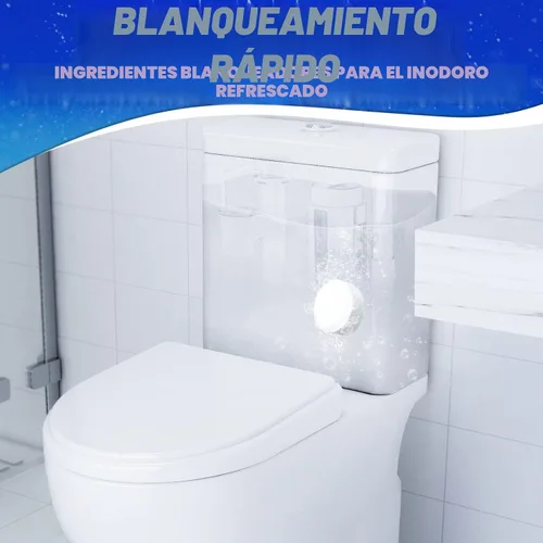 Vista 2 de Vacplus Limpiadores de inodoro – Paquete de 6, limpiador de inodoro doméstico, limpiadores automáticos de inodoro con blanqueador, limpiadores