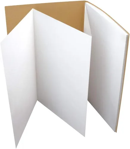 Vista 4 de Cuaderno japonés de acordeón premium, álbum de recortes, perforado, A4, cuadrícula, negro