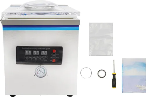 Vista 2 de sellador al vacío de la cámara 360W, empaquetadora al vacío del acero inoxidable Potente sistema de sellado, preservación automática, envasadora
