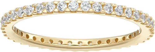 Vista 22 de Amazon Essentials Anillo de plata de ley chapada en platino o oro con circonita cúbica redonda de elementos infinitos