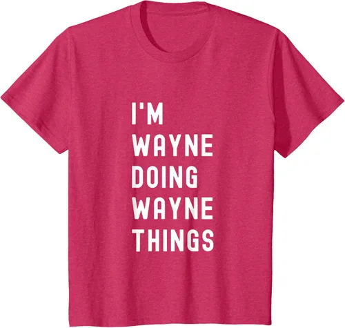Vista 74 de Camiseta I'm Wayne Doing Wayne Things, Negro