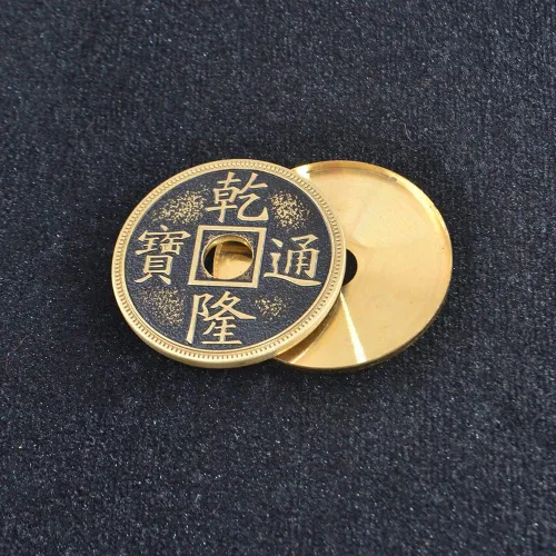 Vista 4 de SUMAG Super Chino Coin Set (Qianlong, Morgan Size) Trucos de Magia Moneda Aparecer Desvanecer Magia Primer Plano Ilusiones Trucos de Mentalismo