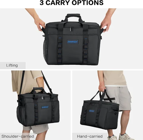 Vista 5 de Bolsa térmica con aislamiento suave, plegable, enfriadores de viaje grandes, enfriadores de lados suaves, hieleras a prueba de fugas, impermeable