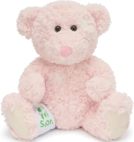 Vista 13 de Muiteiur Paquete de 2 osos de peluche a granel, juego de oso de peluche de 13.8 pulgadas con rosa rosa y lazo, sin boca, animales de peluche suaves