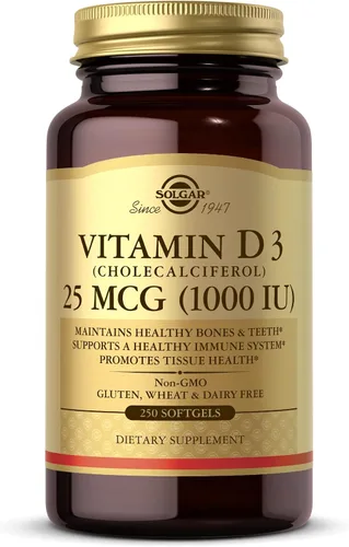 Vista 8 de Solgar - Vitamina D3 (colecalciferol) 125 MCG (5000 UI), 100 cápsulas blandas - Ayuda a mantener huesos y dientes sanos - Apoyo al sistema