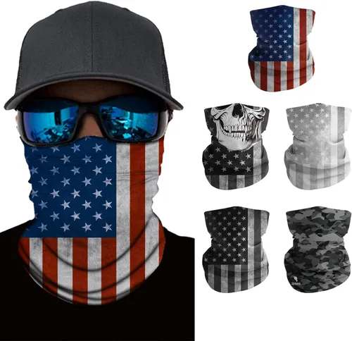 Vista 19 de Máscara facial para hombres y mujeres, protección solar UPF 30+, transpirable, bandana para motocicleta, senderismo, pesca