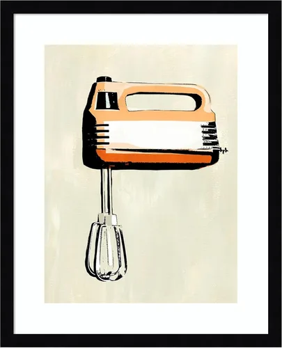 Vista 13 de Amanti Art Lienzo decorativo para pared enmarcado de 21 x 17 pulgadas, aparato de cocina retro III por Annie Warren, arte de pared de cocina